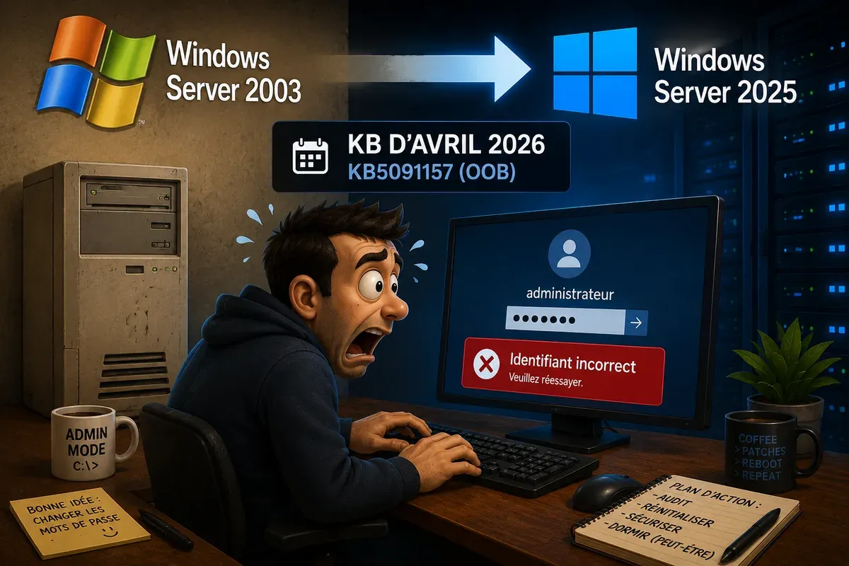 Active Directory et mot de passe invalide après une mise à jour de sécurité