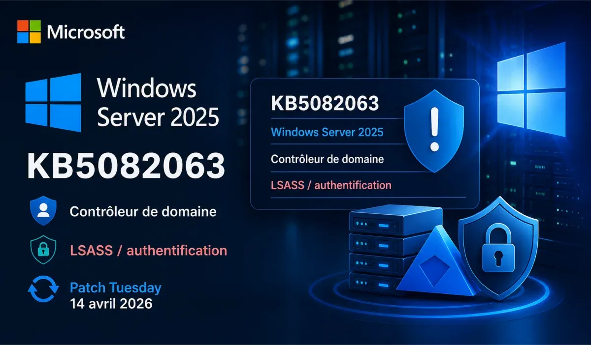 KB5082063 : attention aux contrôleurs de domaine Windows Server 2025