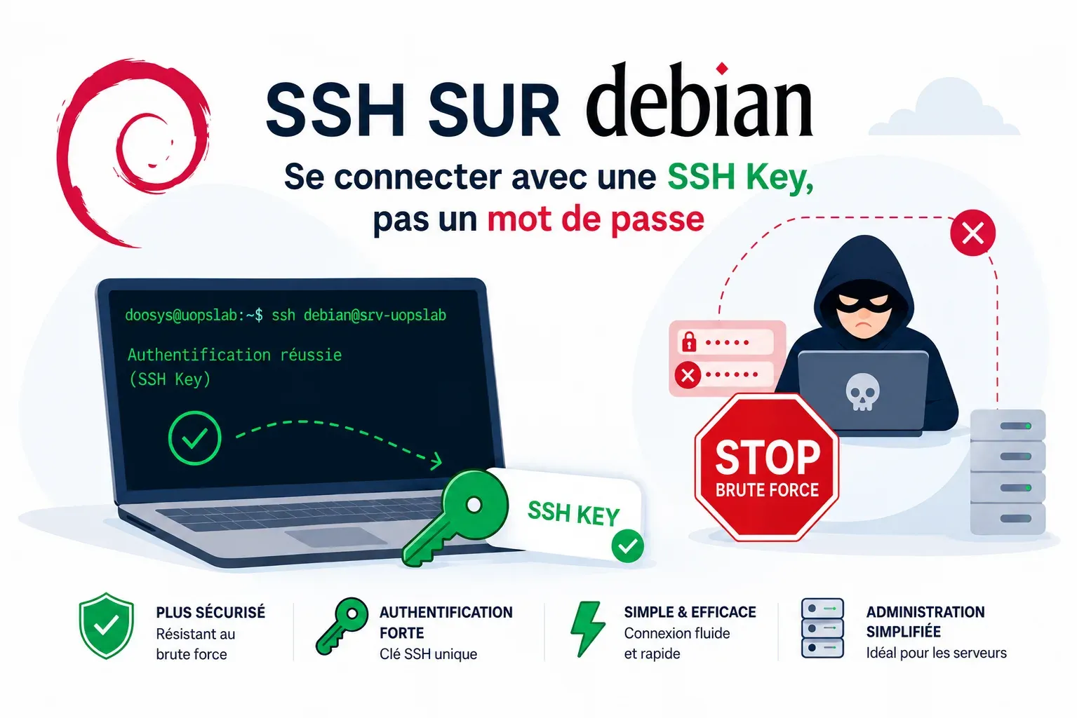 Connexion SSH par clé sur Debian 13